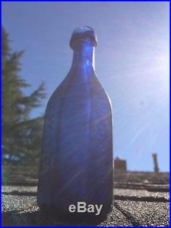 Pontil Mineral Water, Blue Cobalt, 8 sided, J BOARDMAN & Co. NEW YORK