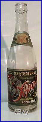 Pre Prohibition Pro Bartholomay Brewery Bottle Full label Rochester NY