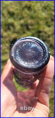 Pretty Old Purple New York Hutchinson? 1890's Ottenville NY Amethyst Soda Bottle