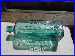 Pretty Teal Old Dr. J. Townsend's Sarsaparilla New York 1860 Early Smooth Base Med