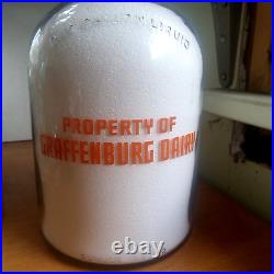 Property Of Graffenburg Dairy Scarce One Gallon Glass Milk Jug With Handle