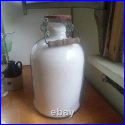 Property Of Graffenburg Dairy Scarce One Gallon Glass Milk Jug With Handle