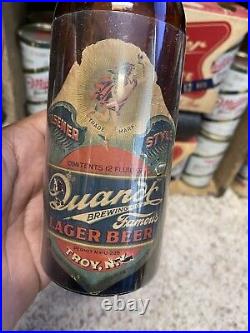 Quandt Beer Bottle Old paper Label Quandt Brewing Co Troy NY Irtp