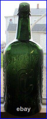 Quart Congress & Empire Hotchkiss' Sons Saratoga NY Mineral Spring Water Bottle
