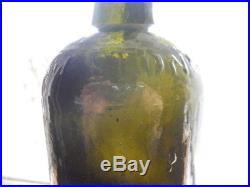 Quart Dark Yellow Green Weston Co. Saratoga New York Mineral Spring Water Bottle