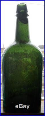 Quart Emerald Green Star Spring Saratoga New York Mineral Spring Water Bottle