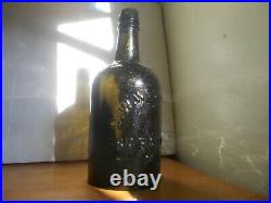 Quart G. W. Weston & Co Saratoga, Ny Crude Blackglass 1860 Mineral Water Bottle