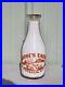 Quart Pyro WWll Era Lavines Farm Dairy Potsdam NY New York Milk Bottle