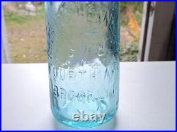 Quart Size Root Beer 1890 Rathje & Hennessey Brooklyn, Ny. Aqua Color