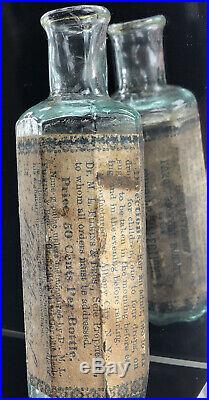 RARE 1850 Dr J Blackmans Healing Balsam Albany NY open pontiled medicine bottle