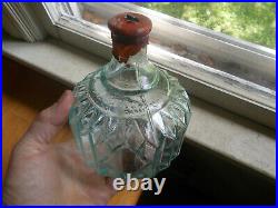 RARE 6 3/8 SIZE HAYWARD HAND GRNADE FIRE EXTINGUISHER NY 1880s PLEATED BOTTLE