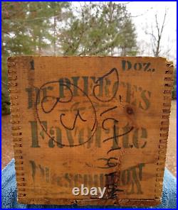 RARE Amazing 1800's Buffalo NY Dr. Pierce's Favorite Prescription Shipping Crate