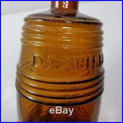 RARE Antique Amber Bourbon Bottle 1849 Old Kentucky Reserve AM Bininger Co NY