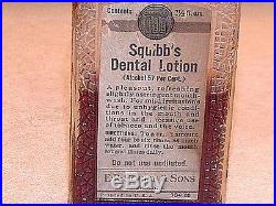 RARE Antique E. R. Squibb & Son's Dental Lotion Bottle New York