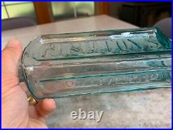 RARE Aqua Panel Applied Top Rushton's Cod Liver Oil New York Medicine Bottle