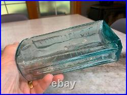 RARE Aqua Panel Applied Top Rushton's Cod Liver Oil New York Medicine Bottle