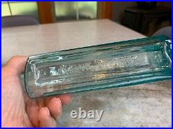 RARE Aqua Panel Applied Top Rushton's Cod Liver Oil New York Medicine Bottle