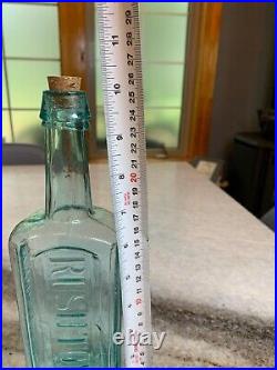 RARE Aqua Panel Applied Top Rushton's Cod Liver Oil New York Medicine Bottle