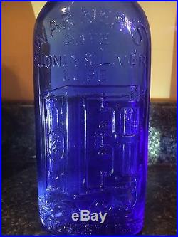 Rare Cobalt Blue Warner's Safe Kidney And Liver Cure Bottle Rochester Ny
