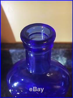 Rare Cobalt Blue Warner's Safe Kidney And Liver Cure Bottle Rochester Ny