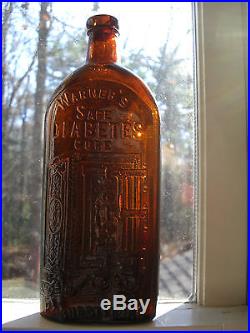 Rare Early Variant Slug Plate Warner's Safe Diabetes Cure Rochester Ny Bottle