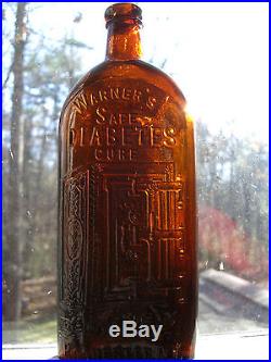 Rare Early Variant Slug Plate Warner's Safe Diabetes Cure Rochester Ny Bottle