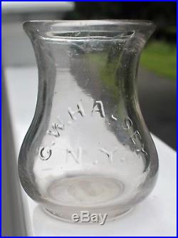 RARE G. W. HALSEY N. Y. Salve jar or shot glass Open PontiL Mint Condition GEM