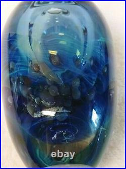 RARE GORGEOUS Seegers Fein Signed Dated Ethereal Planetary Glass Perfume Bottle
