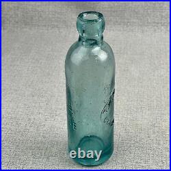 RARE Hutchinson T. W. Tanner Corning, NY Aqua Hutch Bottle