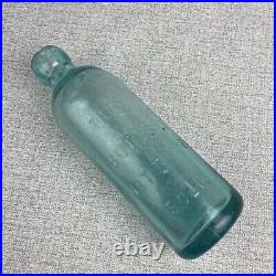 RARE Hutchinson T. W. Tanner Corning, NY Aqua Hutch Bottle