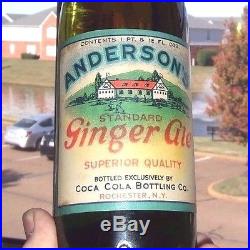 Rare Original Full Coca Cola Anderson's Ginger Ale Rochester, New York