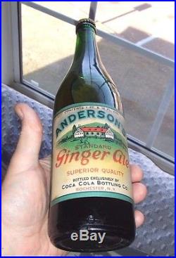 Rare Original Full Coca Cola Anderson's Ginger Ale Rochester, New York