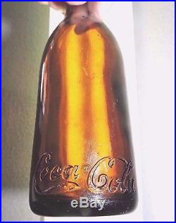 Rare Original Straight Side Amber Coca Cola Bottle New York, N. Y. Mint
