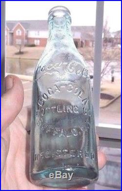 Rare Original Straight Side Blue Coca Cola Bottle Buffalo, New York