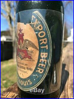 RARE PRE-PROB Bottle ANHEUSER-BUSCH EXPORT BEER -ST LOUIS-Schenectady, NY Bottler