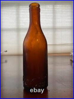 RARE STRAIGHT SIDED COCA COLA Bottle, EDW. B. HARFORD, GOSHEN NY, Amber Coke