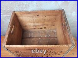RARE Vintage Soda Bottle Wooden Shipping Crate Frontenac Springs Clayton, NY