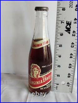RARE Vintage Virginia Dare 1967 Filled Rootbeer Glass Bottle Brooklyn NY