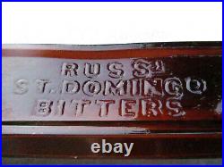 RUSSS ST. DOMINGO BITTERS NEW YORK 1860's 80's BOTTLE