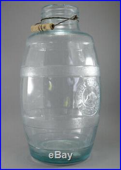 Rare 20 Owens-Illinois Glass East Buffalo Products Corp NY Glass Barrel Jar