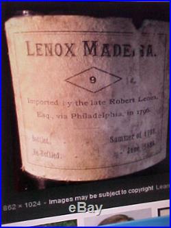 Rare American Black Glass Seal Bottle Robert Lenox New York C1798 Must Read