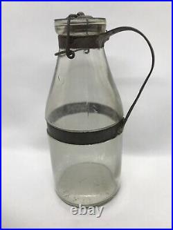 Rare! Antique 1898 A. G. SMALLEY & Co Boston & N. Y. Cow Milk Glass Bottle #7