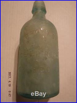 Rare Antique Deep Rock Spring Bottle, Oswego, NY