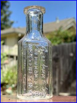 Rare Antique Embossed Pharmacy / Medicine Bottle Town of WESTERLY, N. Y. New York