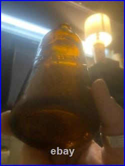 Rare Antique Golden Amber Blob Top Bottle Scott Brewing Co Schenectady NY