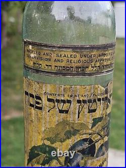 Rare Antique Jewish Kosher Plum Brandy Liquor Bottle Slivovitz New York