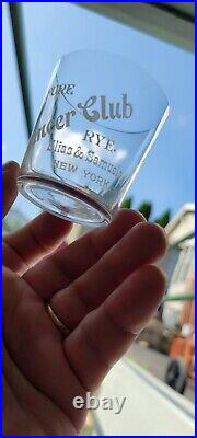 Rare Antique Lancer Club Rye Elias Samuels NY Advertising Whiskey Glass Dos Cup