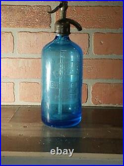 Rare Antique Northern Coca-Cola Blue Seltzer Bottle William Wolfe Brooklyn N. Y