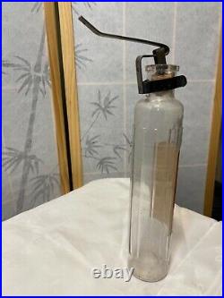 Rare Antique PYROFITE Fluid Fire ExtinguisherGlass Bottle-Pull CorkCJ CrossNY