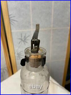 Rare Antique PYROFITE Fluid Fire ExtinguisherGlass Bottle-Pull CorkCJ CrossNY